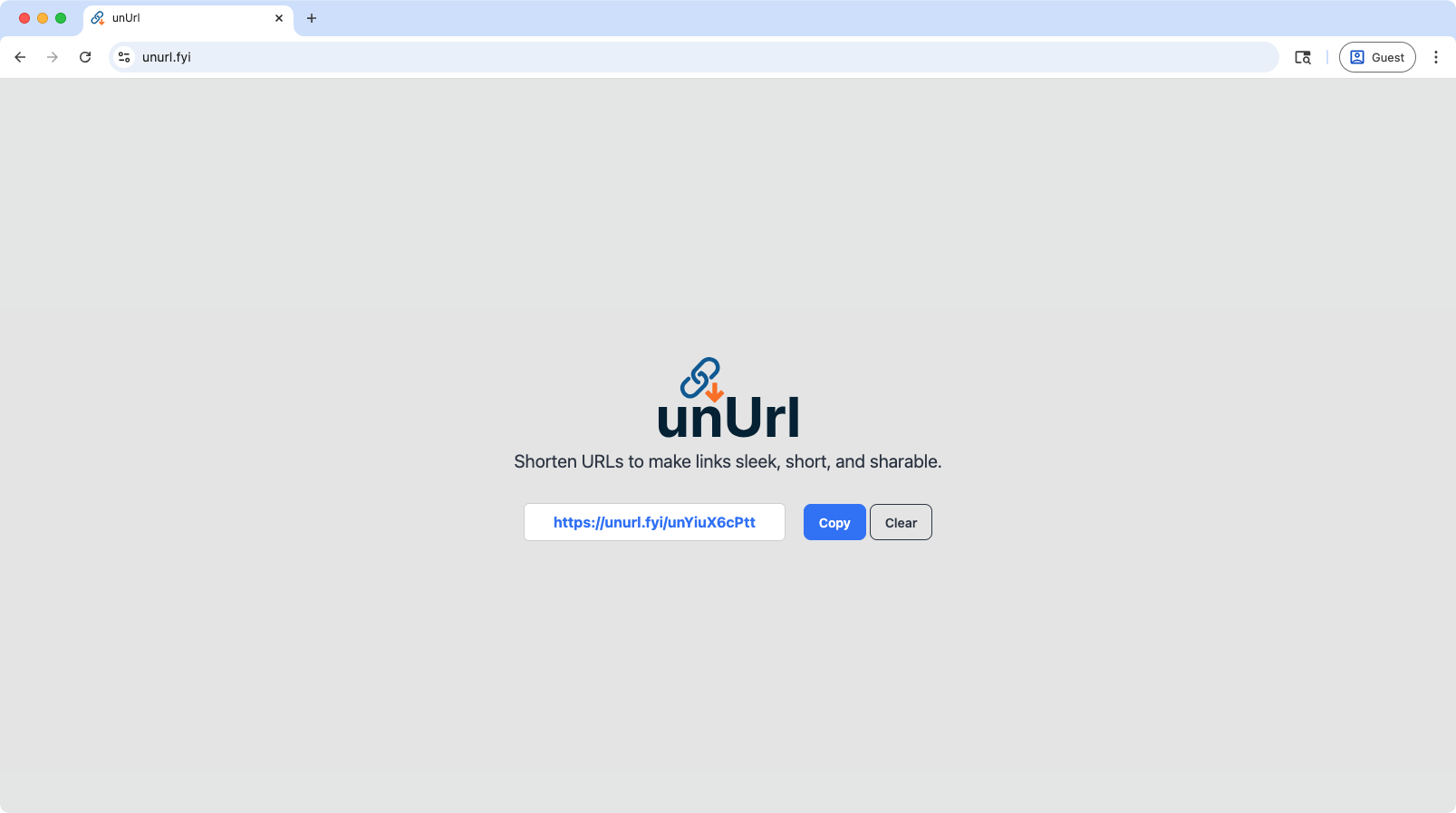 UnUrl result page preview